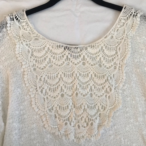 Lightweight Sweater with Lace Back Detail - Picture 3 of 4